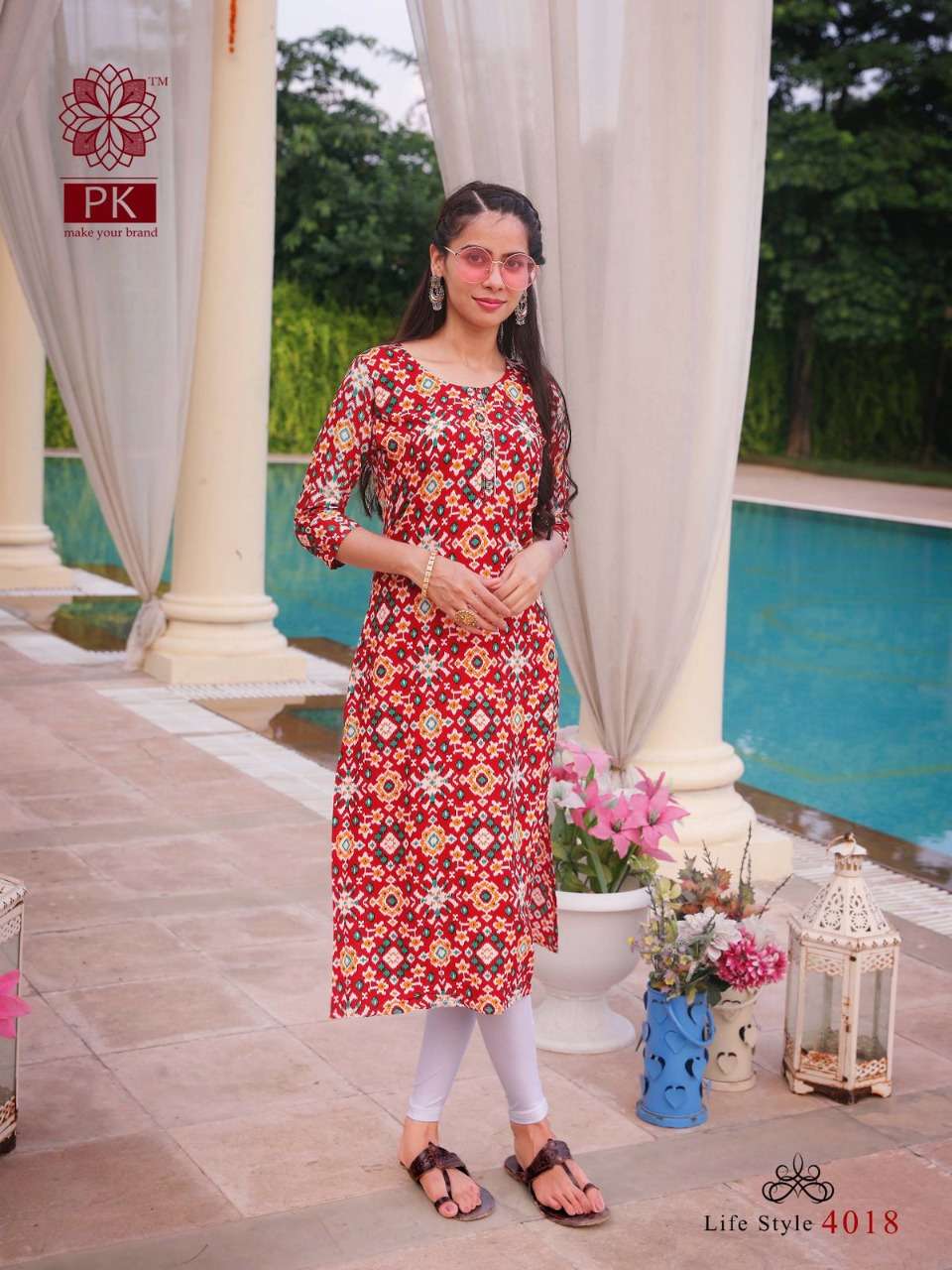 PK Lifestyle vol 4 catalog Fancy Rayon Printed Casual wear Kurtis