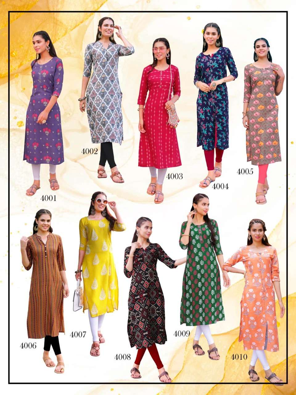 PK Lifestyle vol 4 catalog Fancy Rayon Printed Casual wear Kurtis