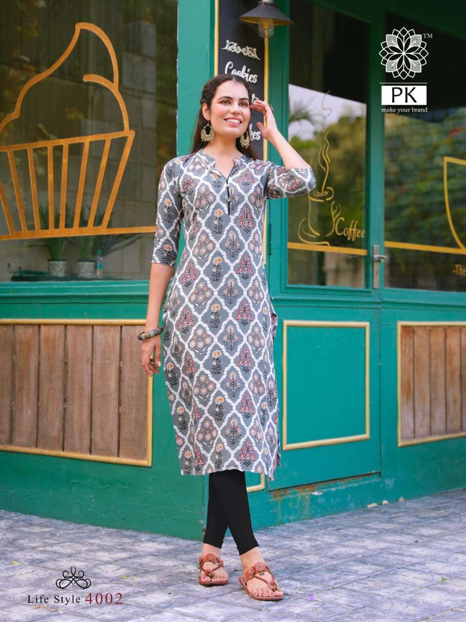 PK Lifestyle vol 4 catalog Fancy Rayon Printed Casual wear Kurtis