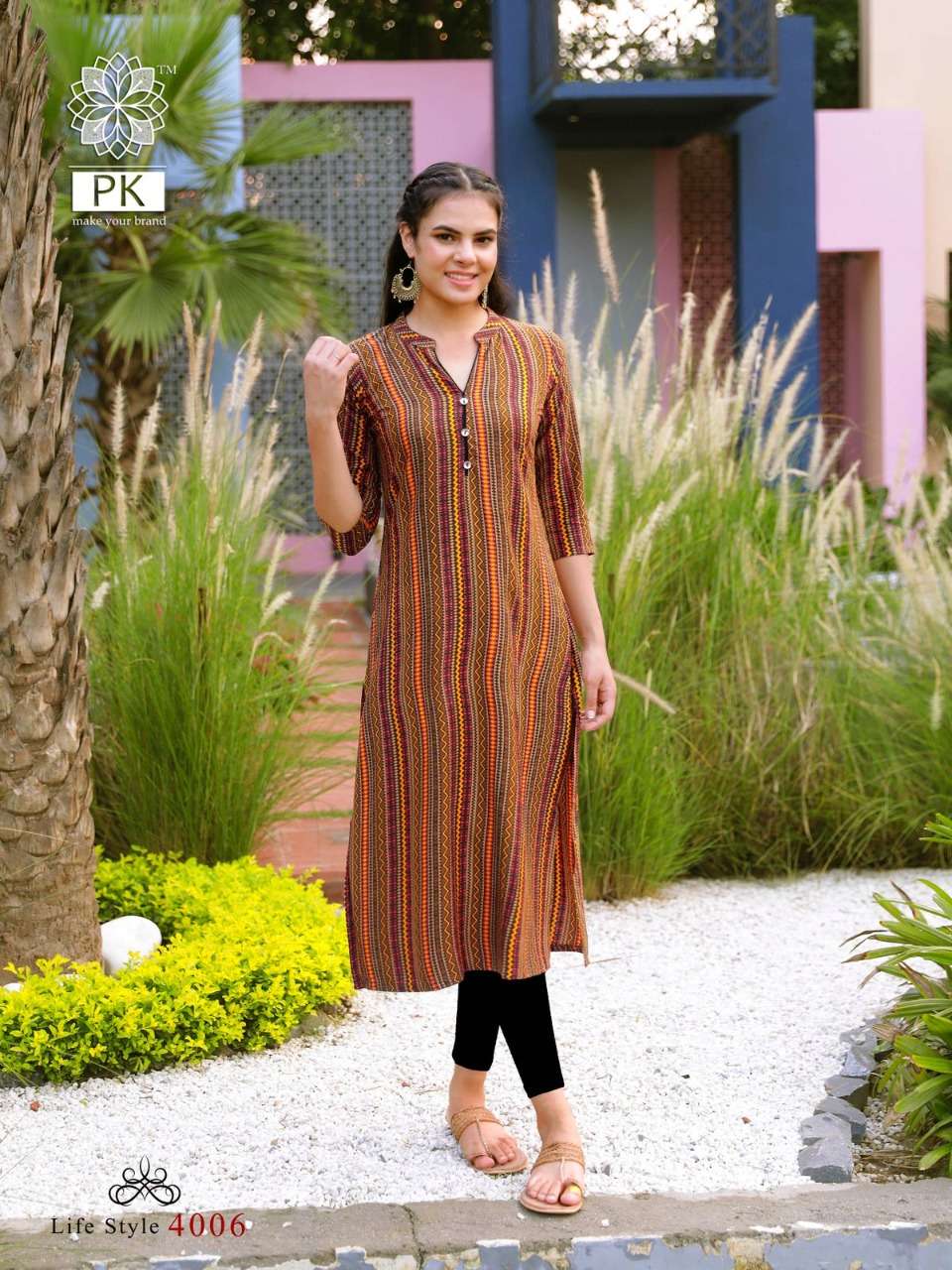 PK Lifestyle vol 4 catalog Fancy Rayon Printed Casual wear Kurtis