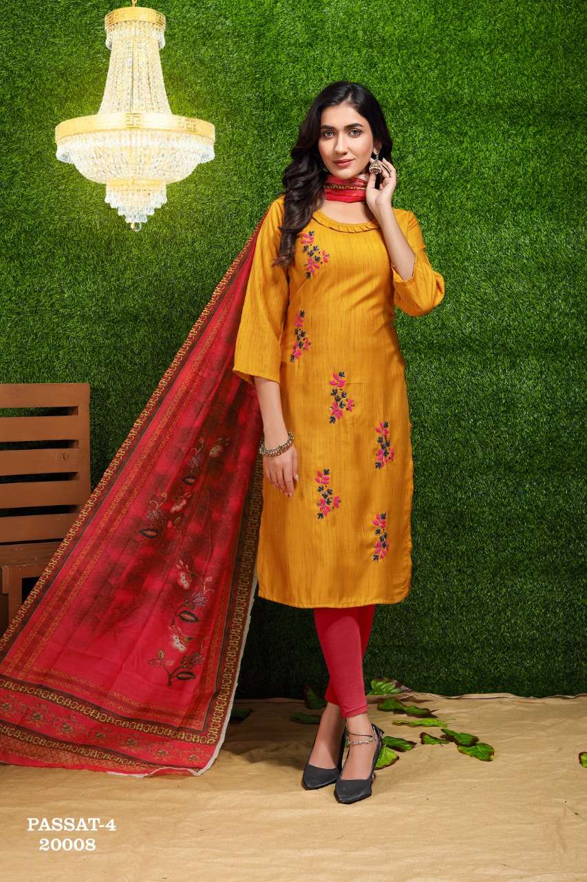 Premnath Passat Vol 4 Catalog Rayon Kurti with Bottom