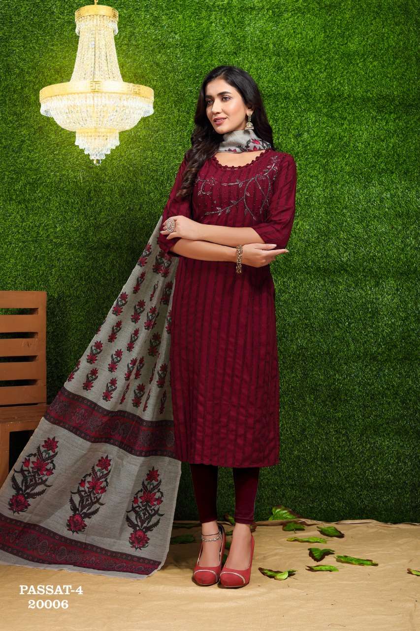 Premnath Passat Vol 4 Catalog Rayon Kurti with Bottom