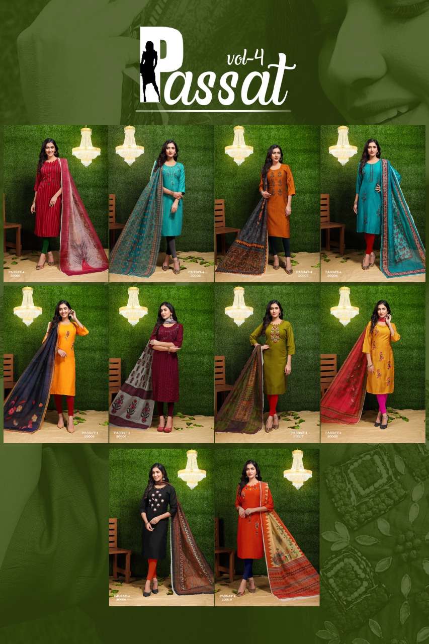 Premnath Passat Vol 4 Catalog Rayon Kurti with Bottom