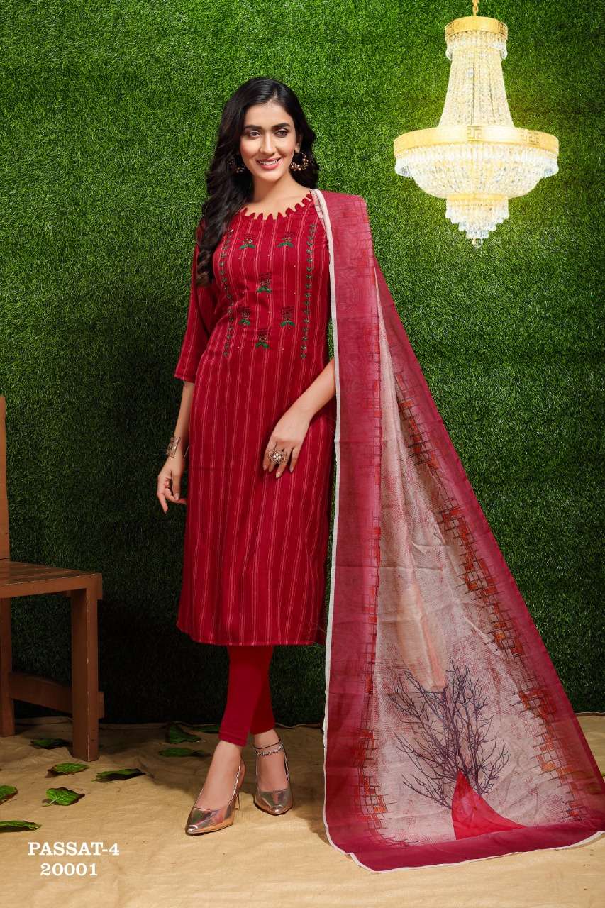 Premnath Passat Vol 4 Catalog Rayon Kurti with Bottom