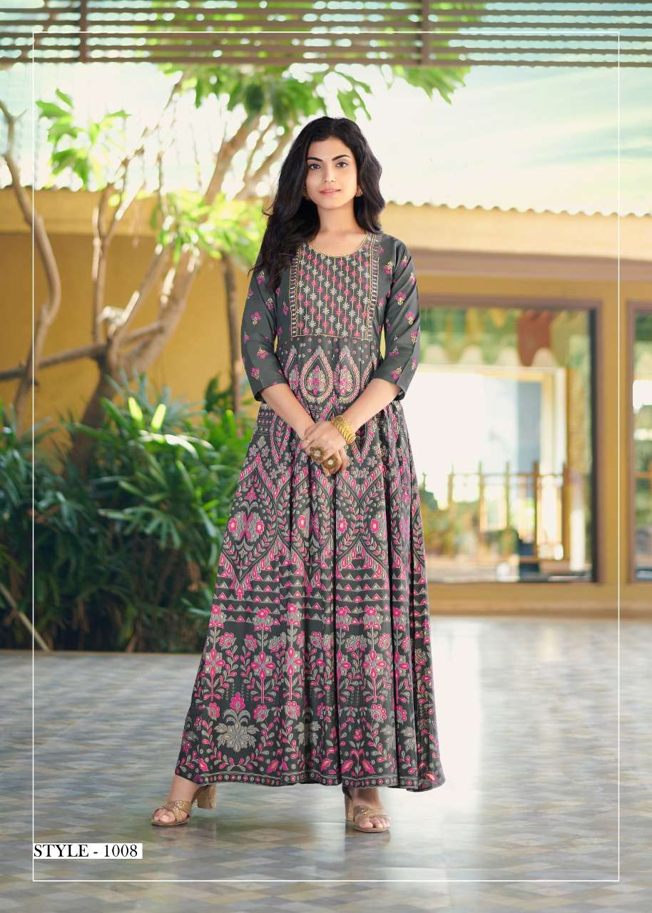 Rangjyot Rangrej vol  1 catalog  Festive Wear Anarkali Kurti 