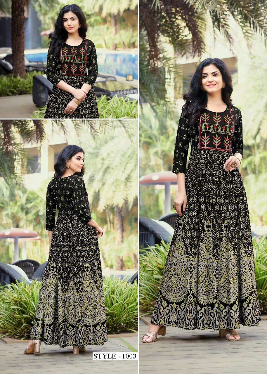 Rangjyot Rangrej vol  1 catalog  Festive Wear Anarkali Kurti 