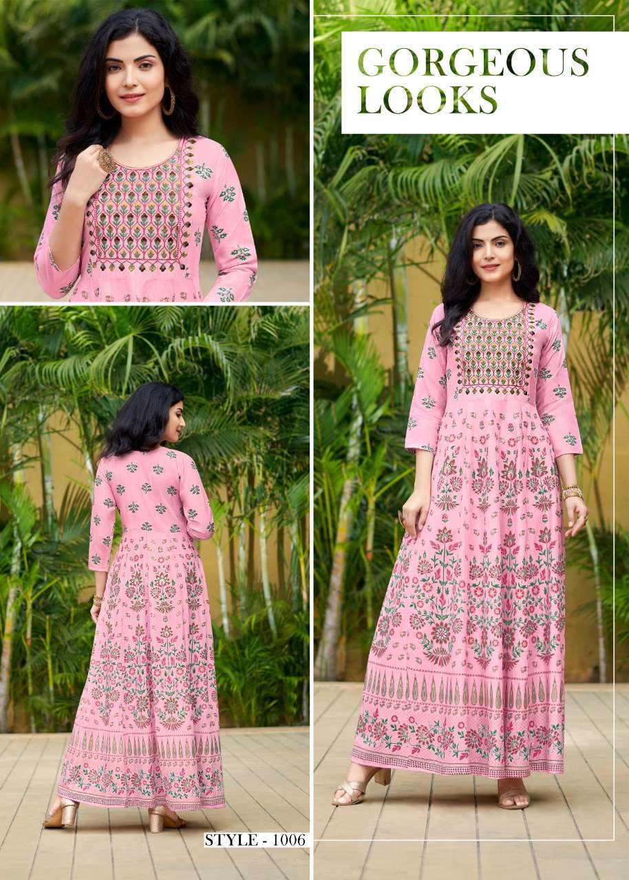 Rangjyot Rangrej vol  1 catalog  Festive Wear Anarkali Kurti 