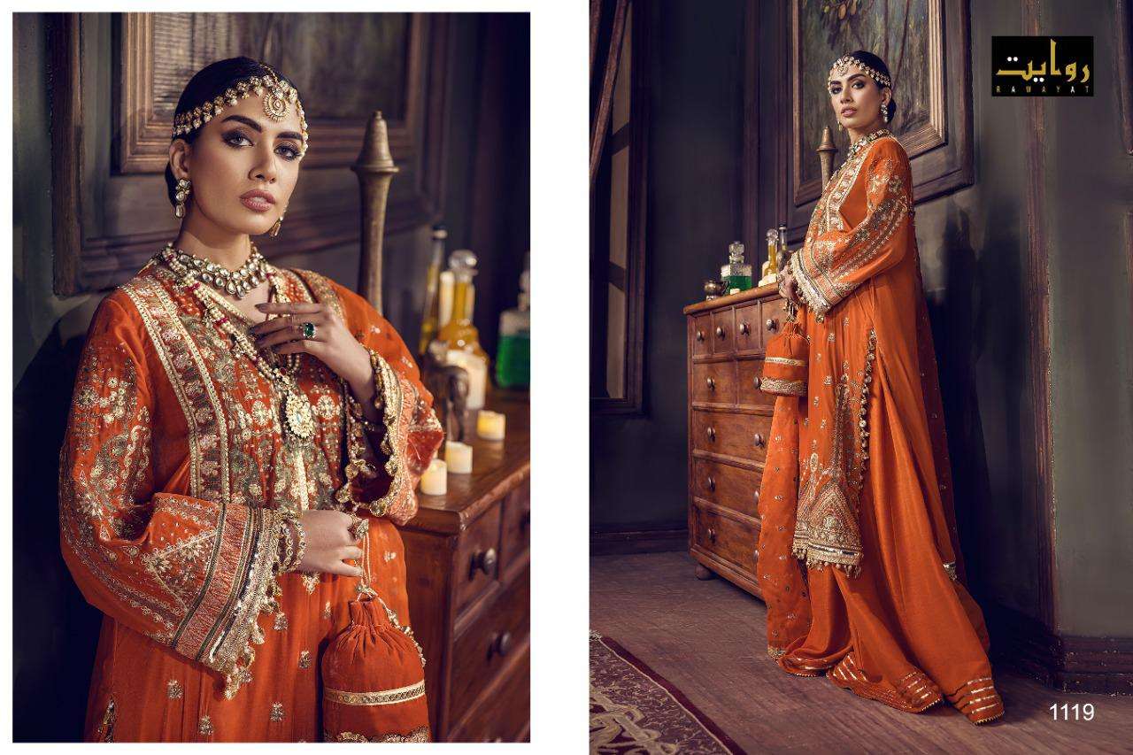 Rawayat Anaya Vol 3 catalog Designer Georgette Embroidery Salwar suits 