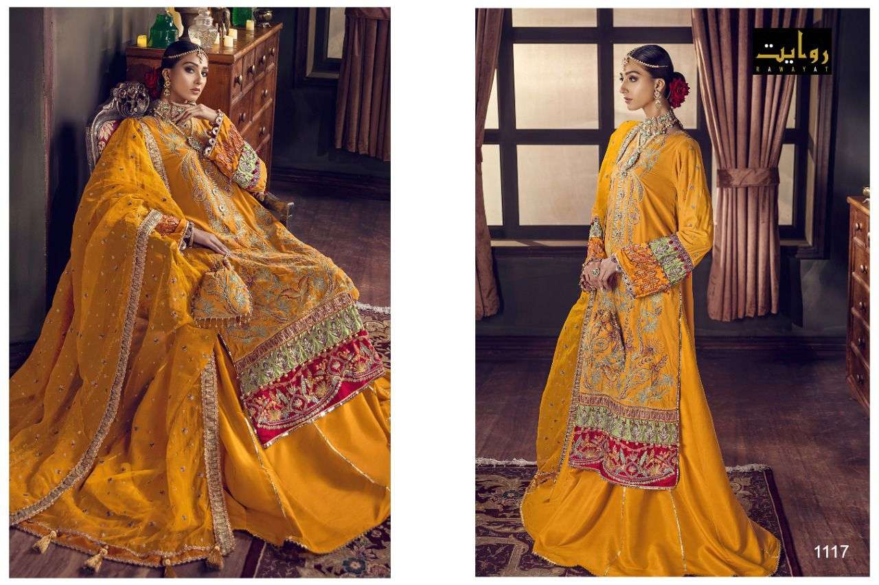 Rawayat Anaya Vol 3 catalog Designer Georgette Embroidery Salwar suits 