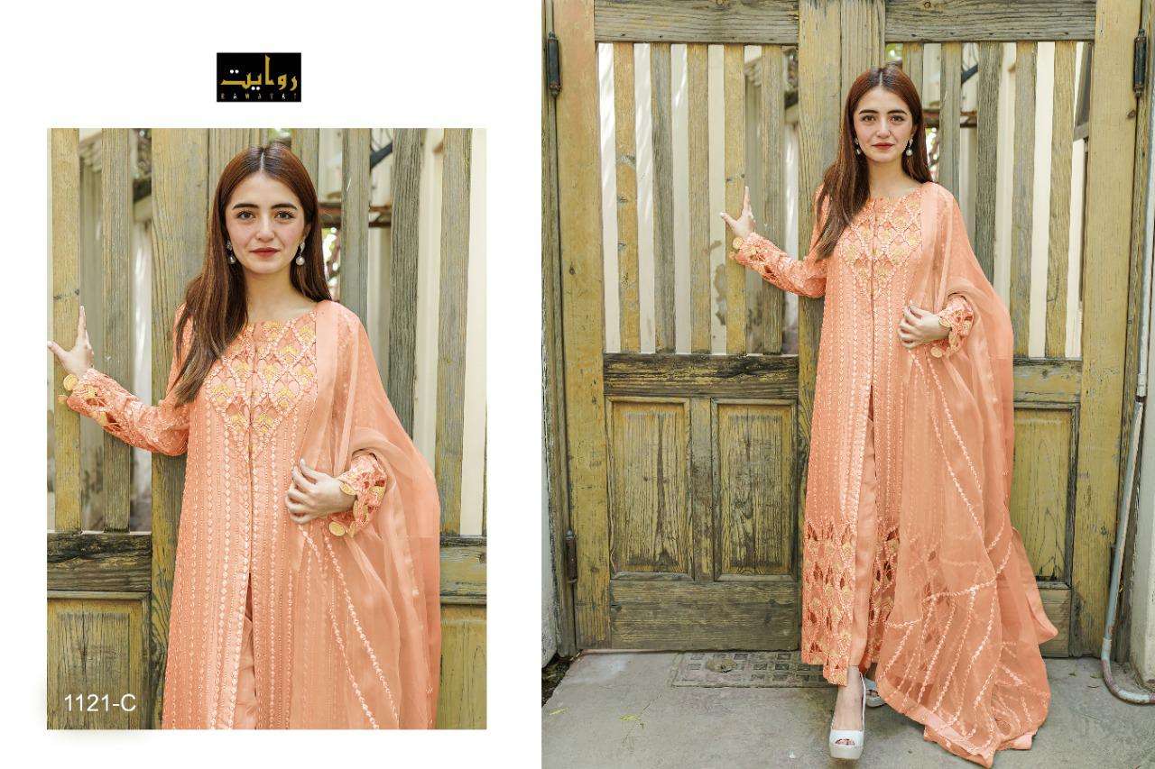Rawayat Cross Stitch Catalog Georgette Embroidery Pakistani Salwar Kameez