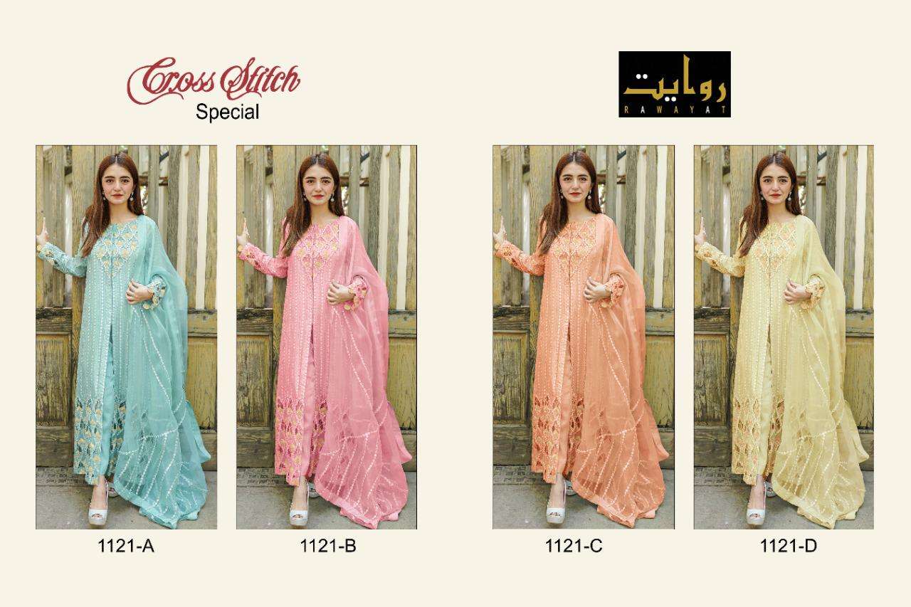 Rawayat Cross Stitch Catalog Georgette Embroidery Pakistani Salwar Kameez