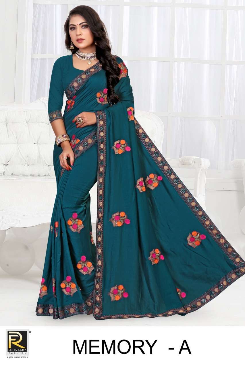 Ronisha Memory Catalog Ethnic Wear Vichitra Silk Sarees 