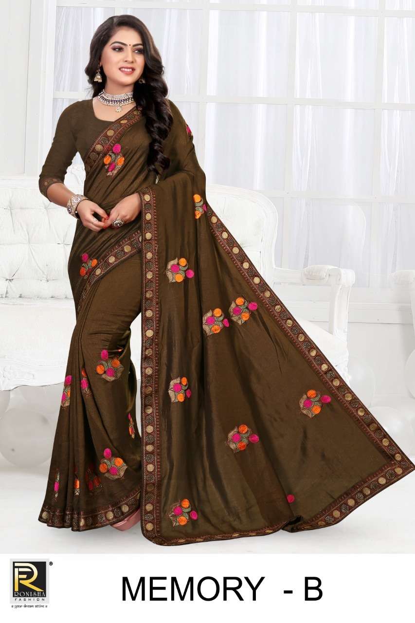 Ronisha Memory Catalog Ethnic Wear Vichitra Silk Sarees 