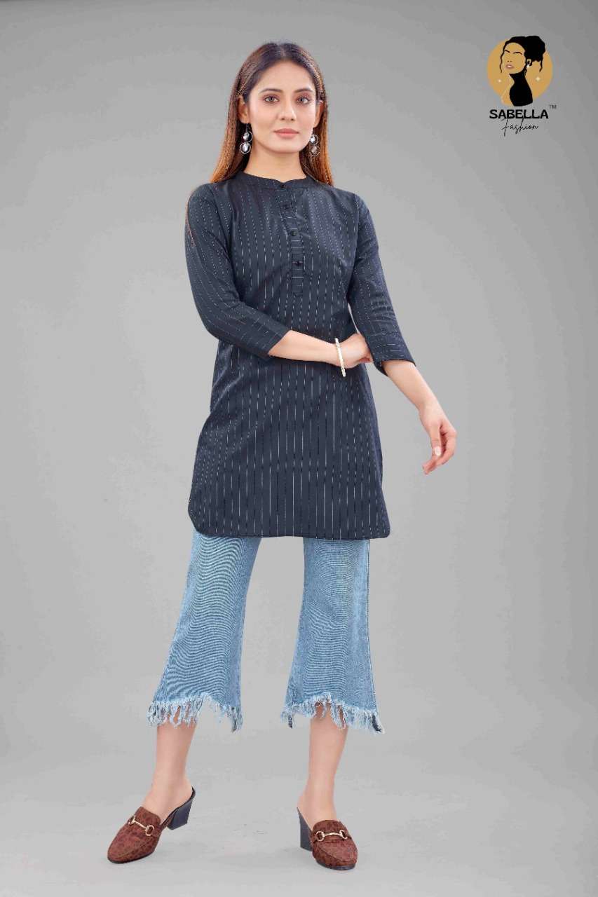 Sabella Fashion Srivalli Catalog Fancy Wear Short Kurtis 