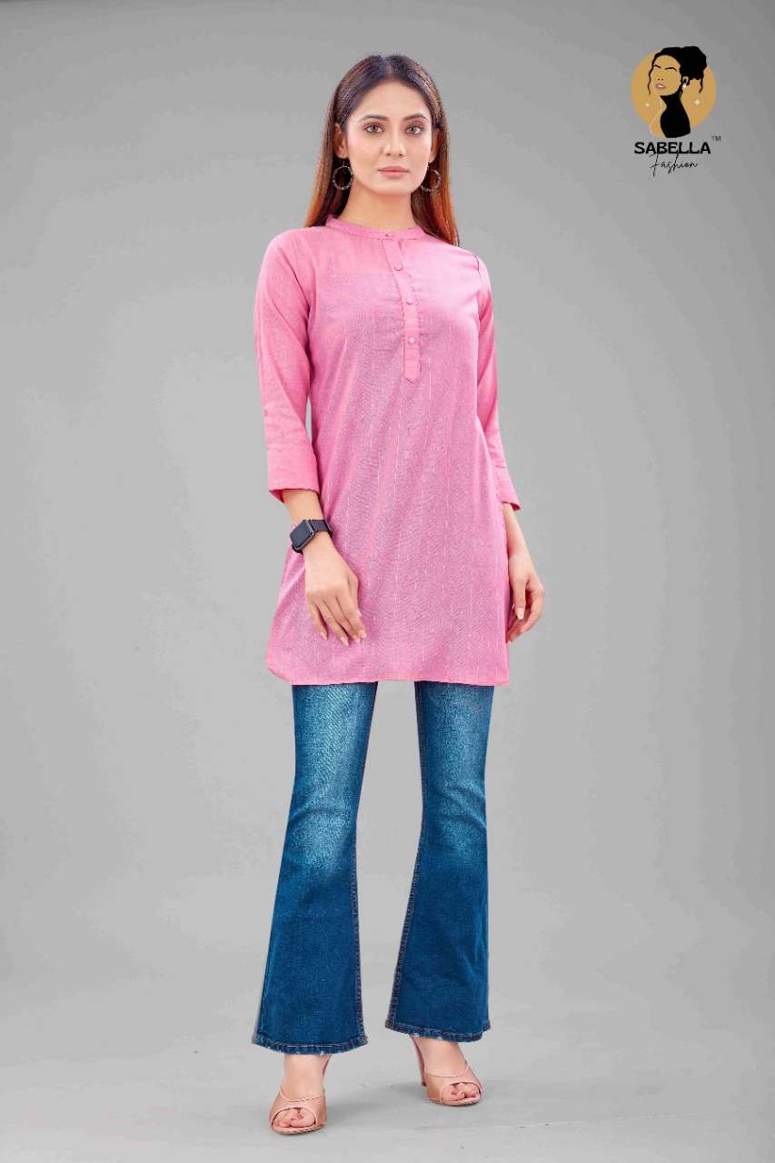 Sabella Fashion Srivalli Catalog Fancy Wear Short Kurtis 