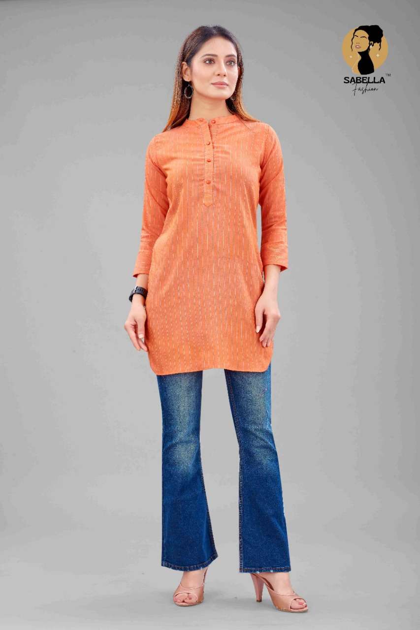 Sabella Fashion Srivalli Catalog Fancy Wear Short Kurtis 