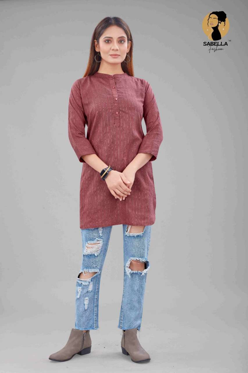 Sabella Fashion Srivalli Catalog Fancy Wear Short Kurtis 