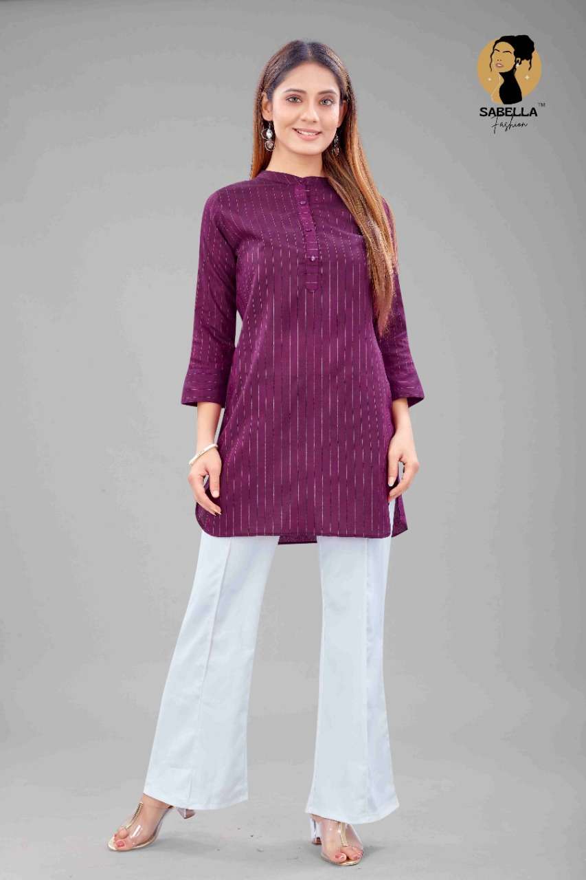Sabella Fashion Srivalli Catalog Fancy Wear Short Kurtis 