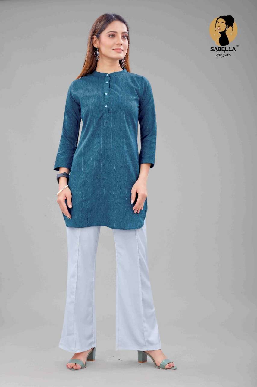 Sabella Fashion Srivalli Catalog Fancy Wear Short Kurtis 