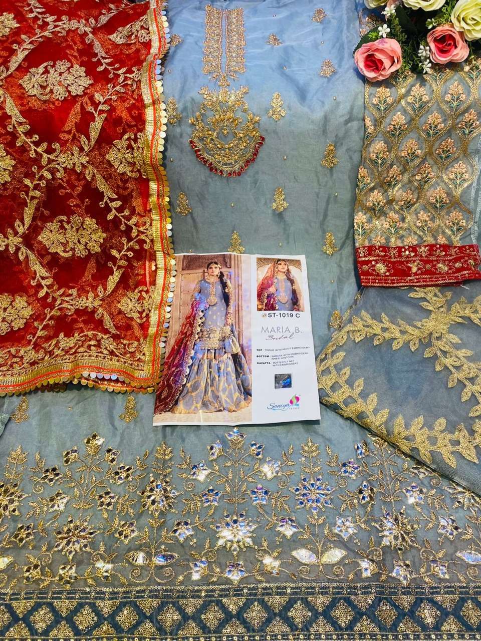 Saniya St 1019 Catalog Heavy Embroidery Wear Pakistani Salwar Suits