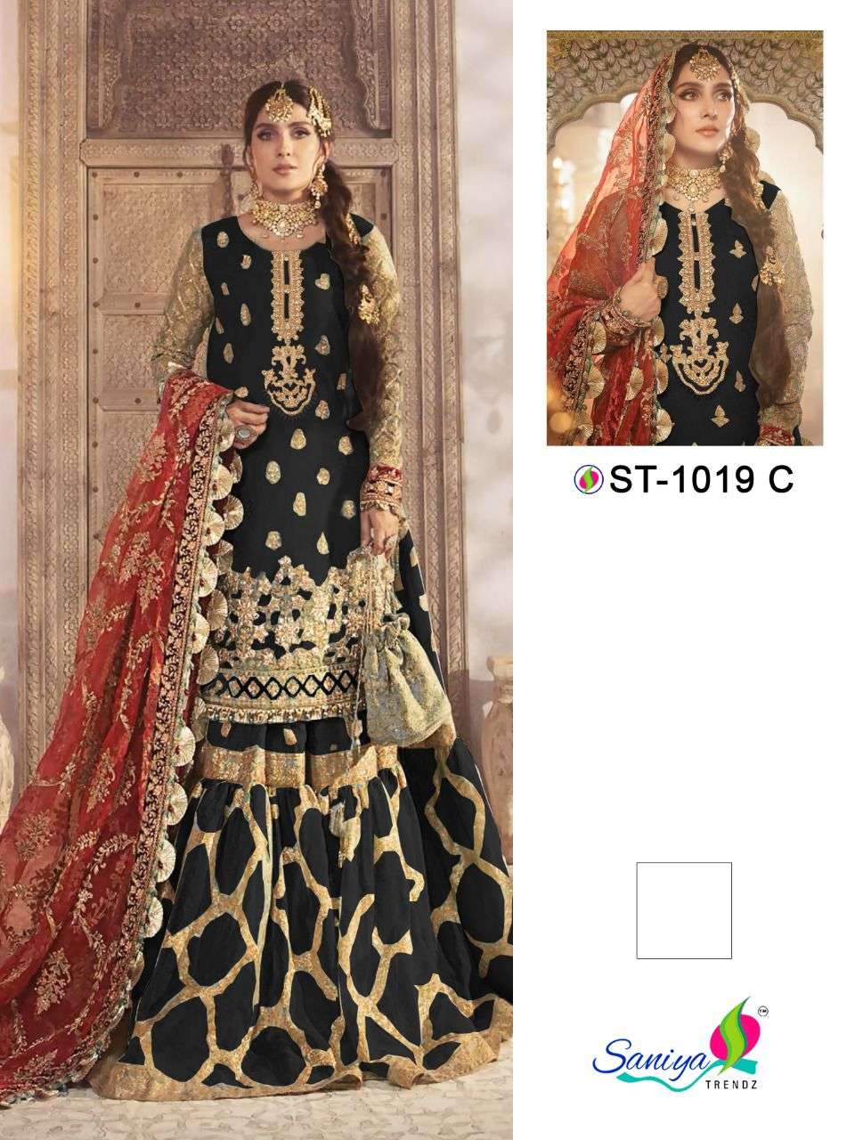 Saniya St 1019 Catalog Heavy Embroidery Wear Pakistani Salwar Suits