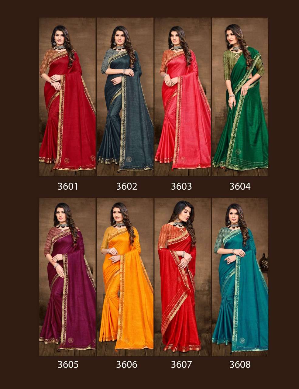 Saroj Kitkat Catalog Casual Wear Vichitra Silk Sarees 