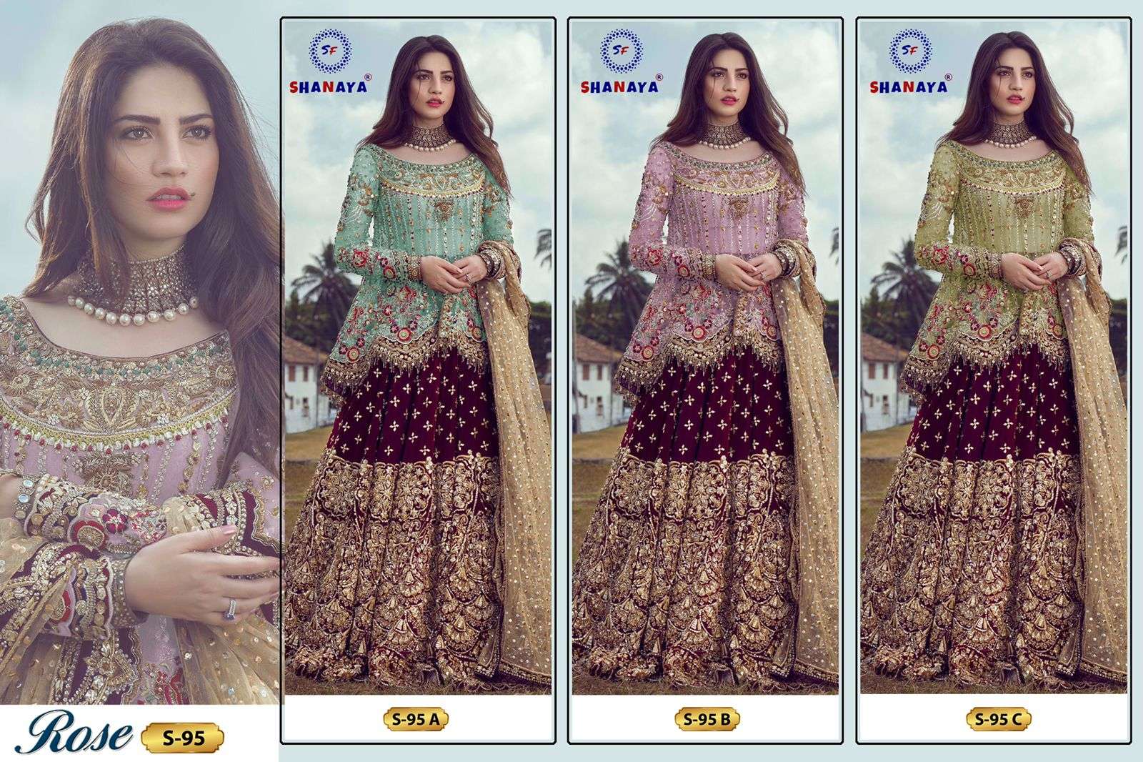 Shanaya Rose S 95  catalog Embroidery  Pakistani Salwar suits 