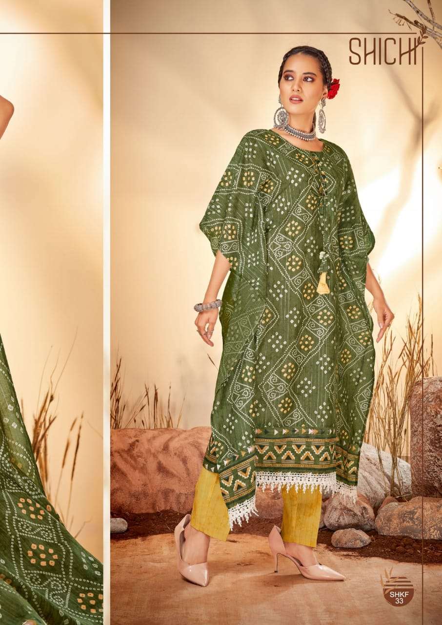 Shichi Kaya Catalog Party Wear Long Kaftan Kurti With Bottom