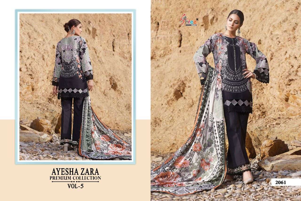 Shree Ayesha Zara Premium Collection Vol 5 Catalog Pure Cotton Pakistani Suits