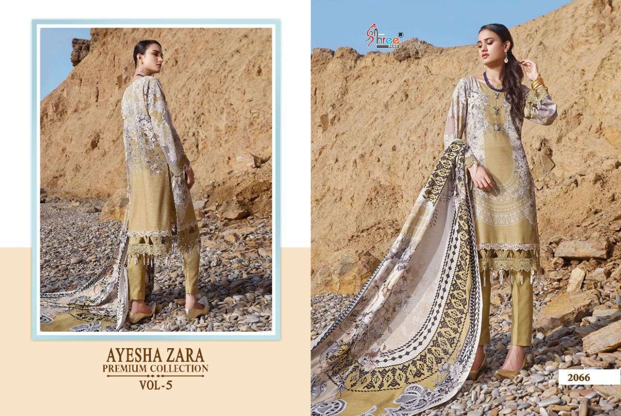 Shree Ayesha Zara Premium Collection Vol 5 Catalog Pure Cotton Pakistani Suits