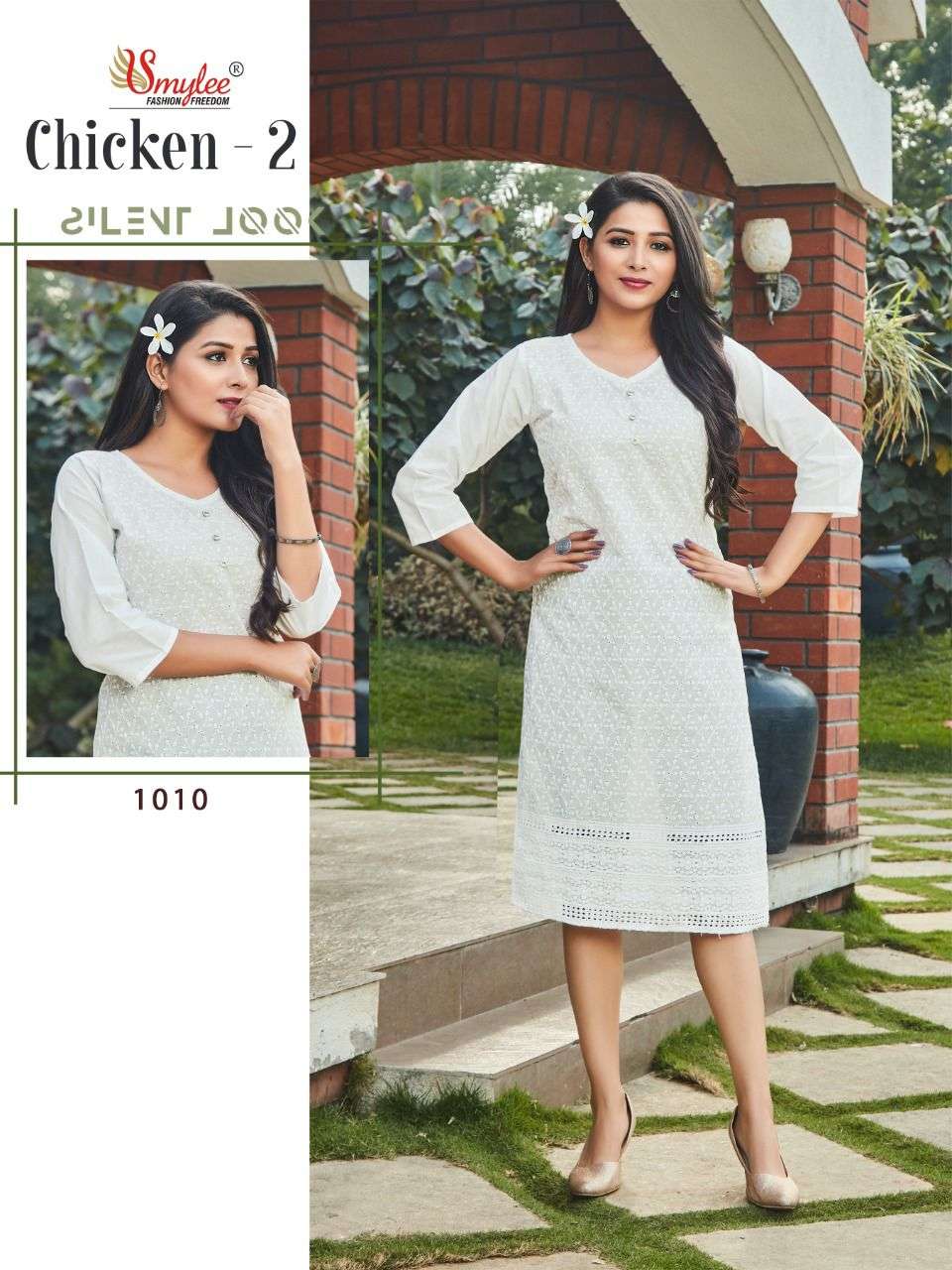 Smylee Chicken Vol 2 Catalog Daily Wear Cotton Chicken Work Kurtis