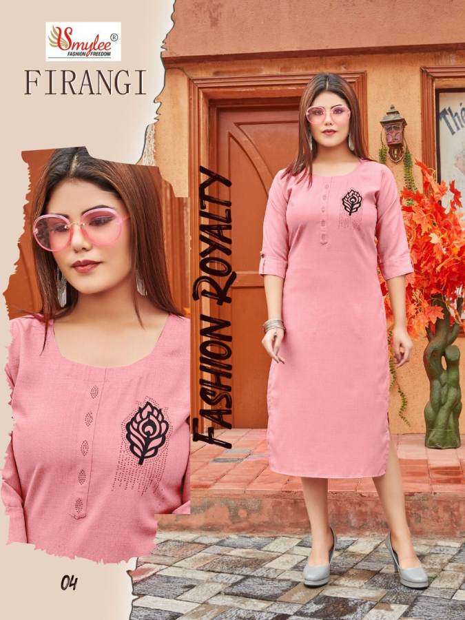 Smylee Firangi Catalog Designer Rayon Kurtis