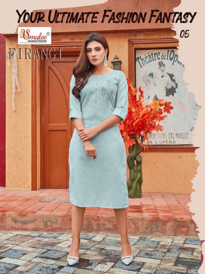 Smylee Firangi Catalog Designer Rayon Kurtis