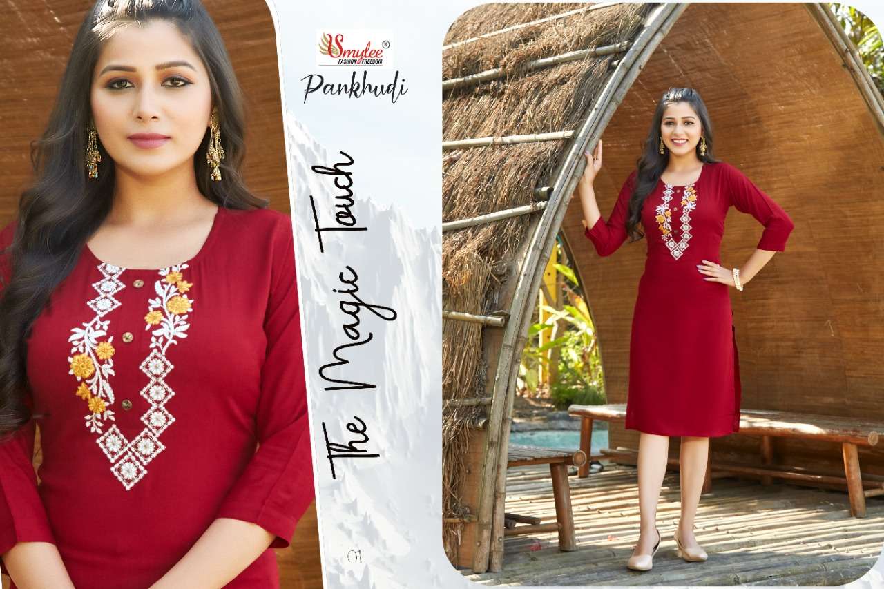 Smylee Pankhudi Catalog Regular Wear Straight Kurtis 
