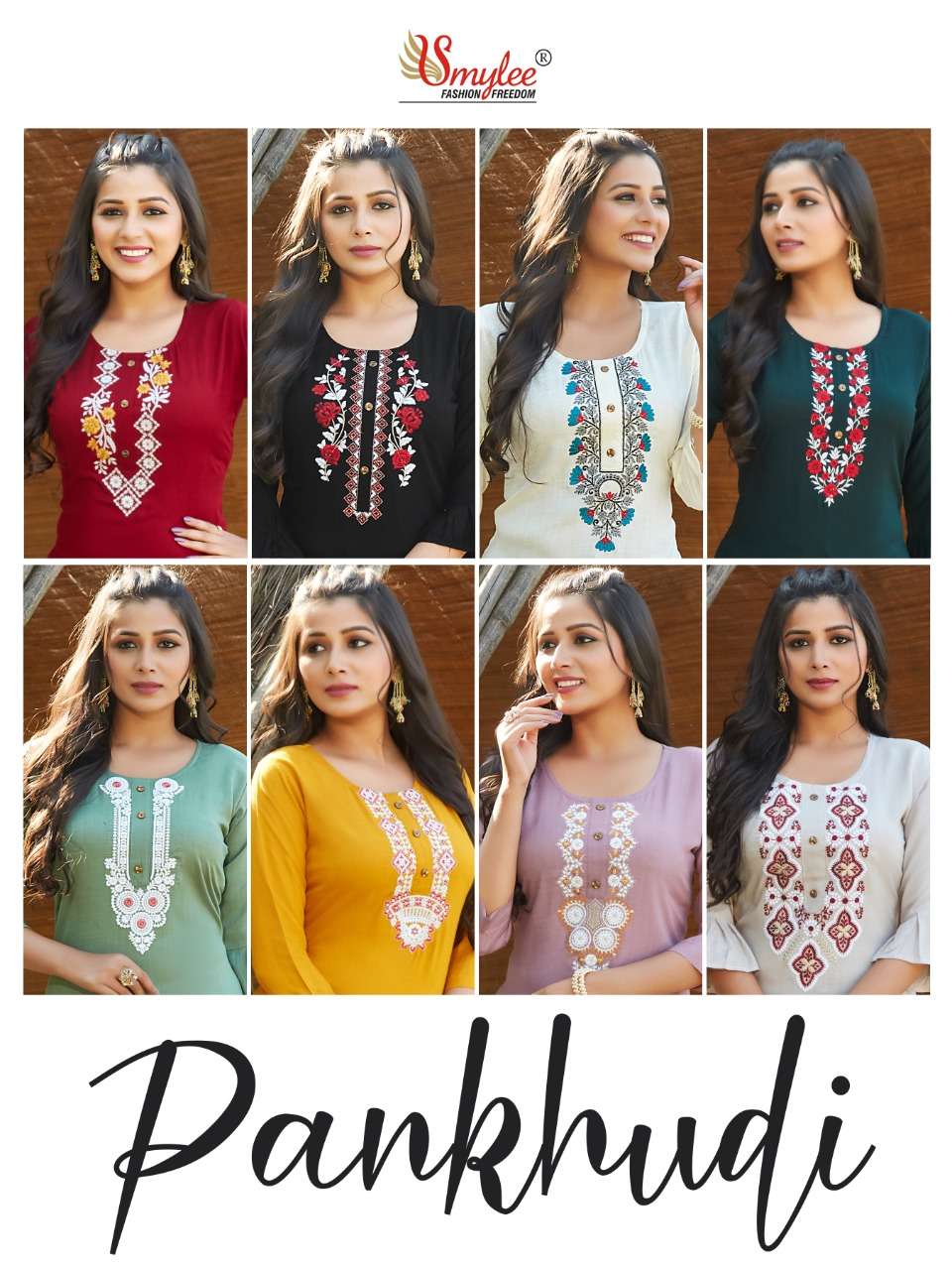 Smylee Pankhudi Catalog Regular Wear Straight Kurtis 