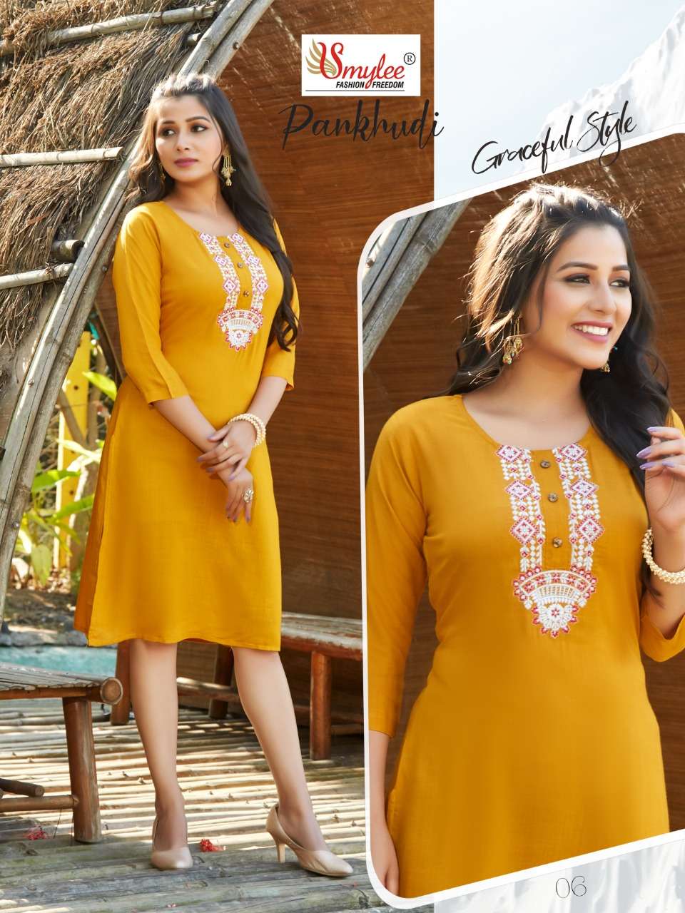 Smylee Pankhudi Catalog Regular Wear Straight Kurtis 