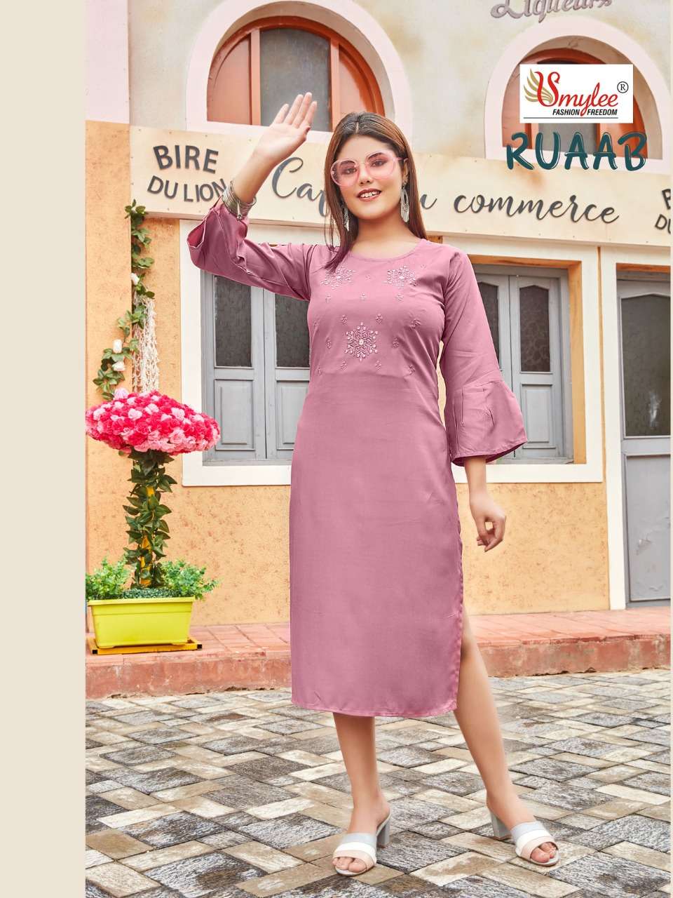 Smylee Ruaab Catalog Buy Latest Casual Wear Embroidery Kurtis
