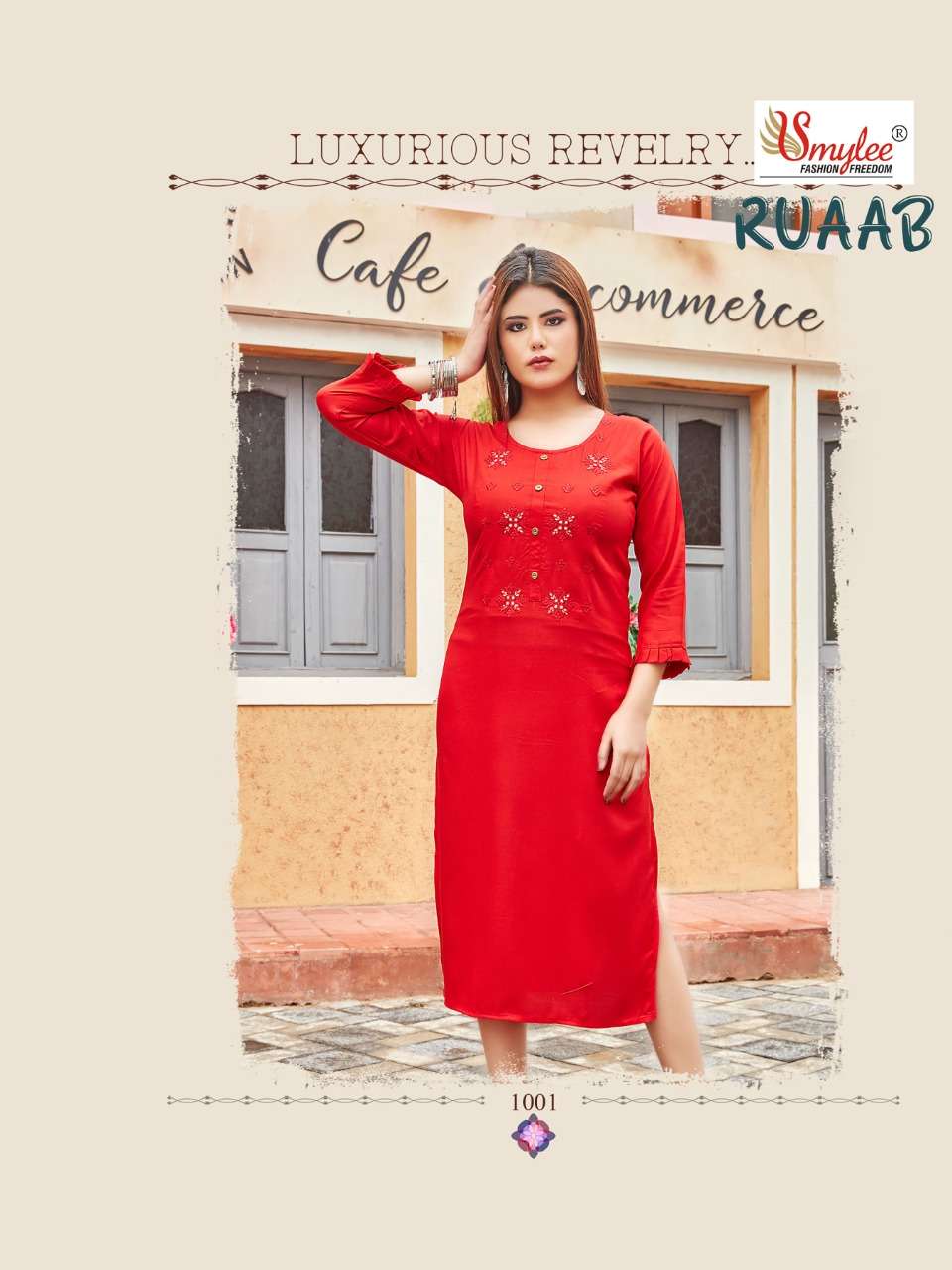 Smylee Ruaab Catalog Buy Latest Casual Wear Embroidery Kurtis