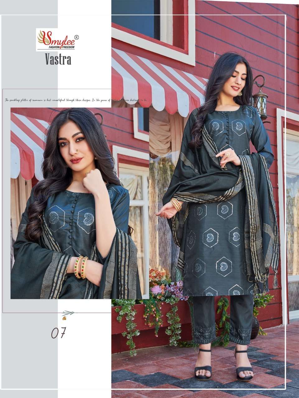 Smylee Vastra Catalog Designer Silk Kurtis