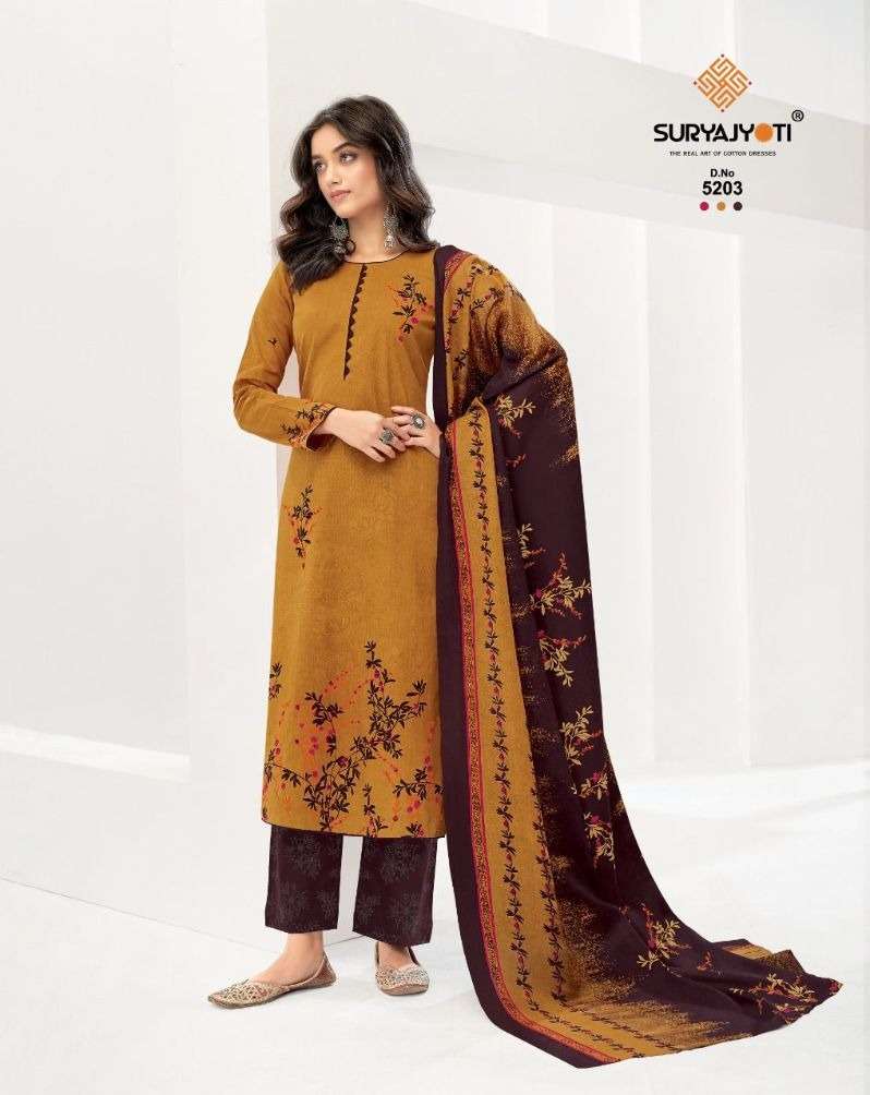 Suryajyoti Premium Trendy Cottons 52 Catalog Casual Wear Unstitched Dress Materials