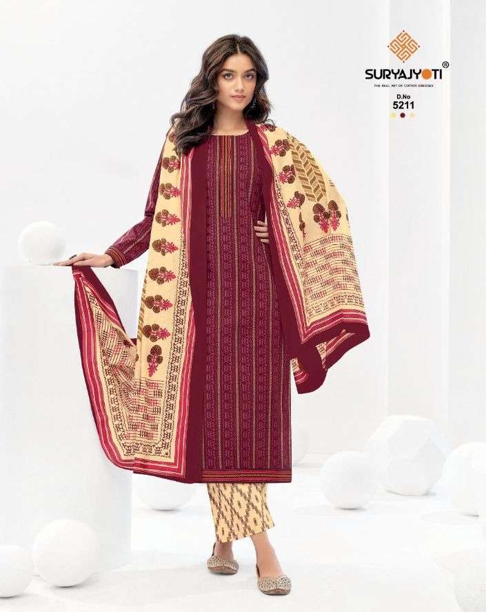 Suryajyoti Premium Trendy Cottons 52 Catalog Casual Wear Unstitched Dress Materials