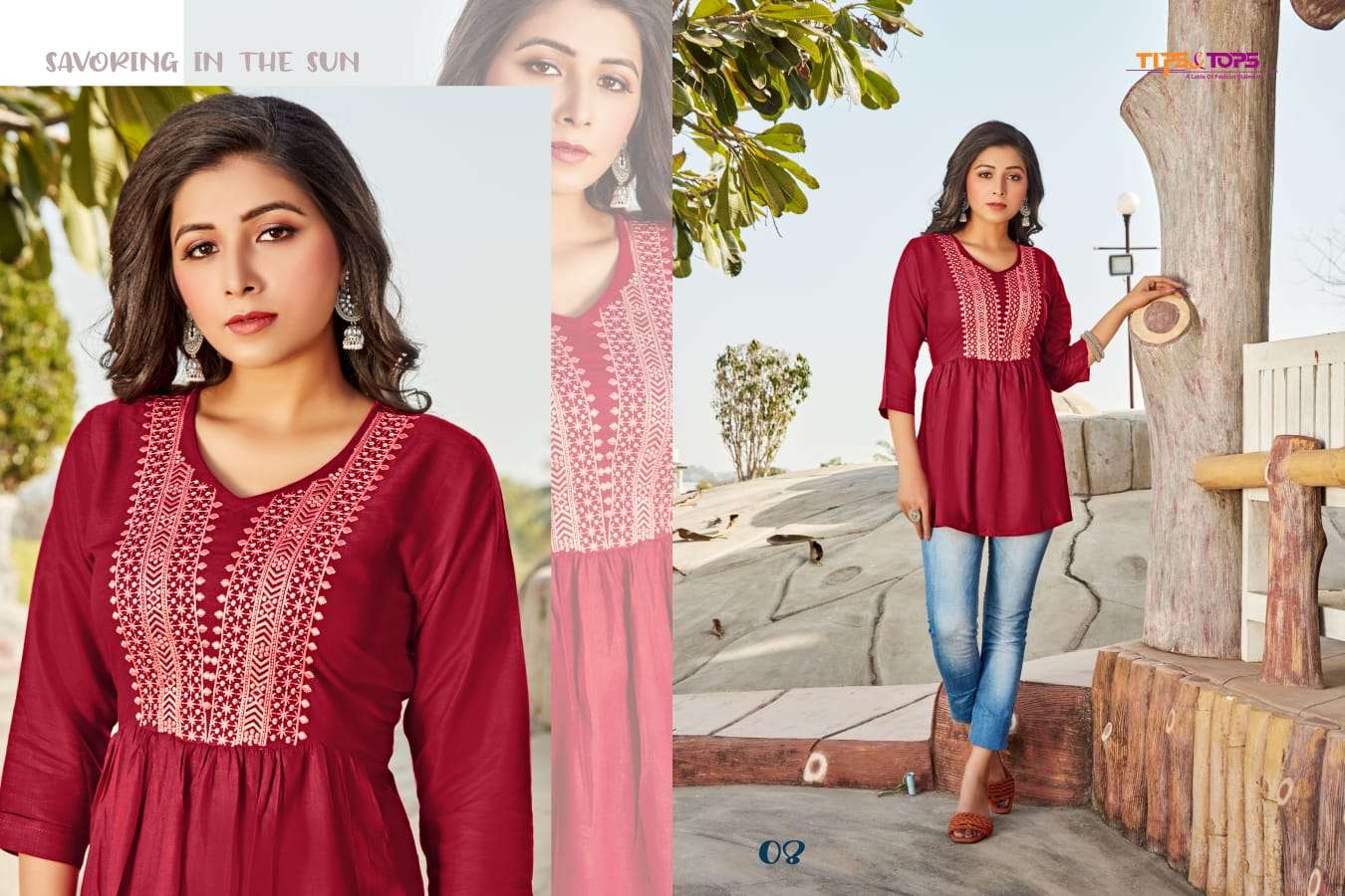 Tips & Tops Bubbly Vol 3 Catalog Festive Wear Rayon Western tops 