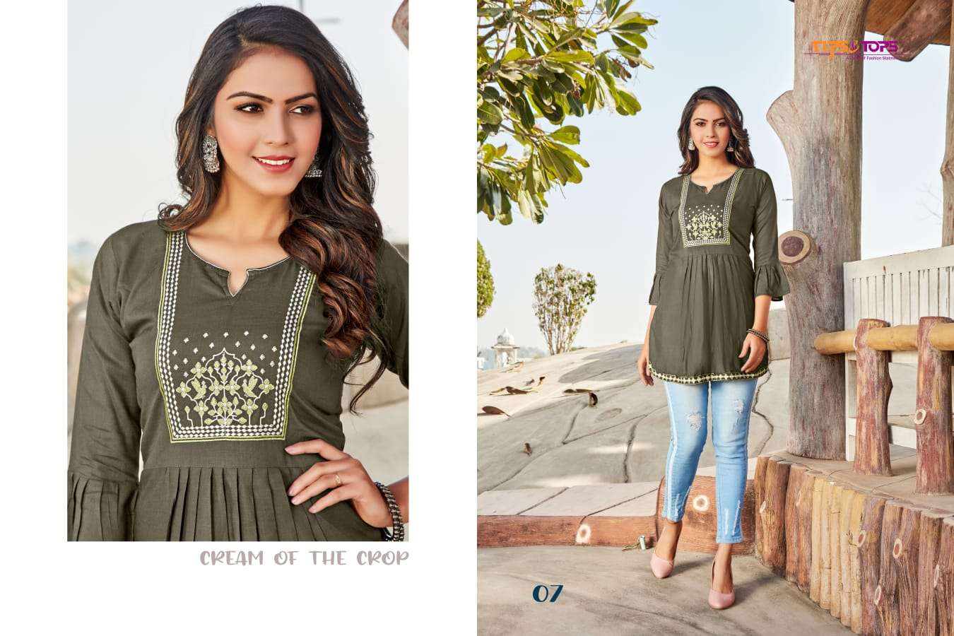 Tips & Tops Bubbly Vol 3 Catalog Festive Wear Rayon Western tops 