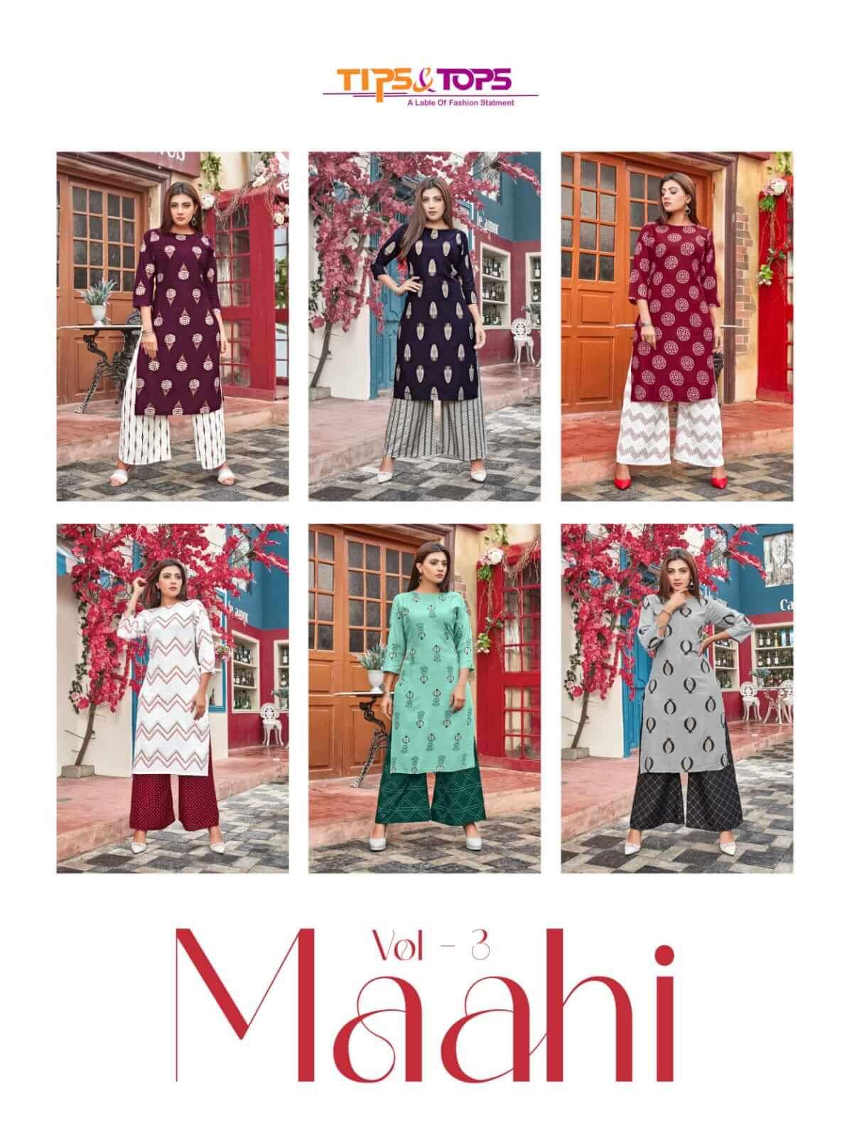 Tips Tops Maahi  vol 3 catalog Ethnic Wear Kurti With Palazzo 