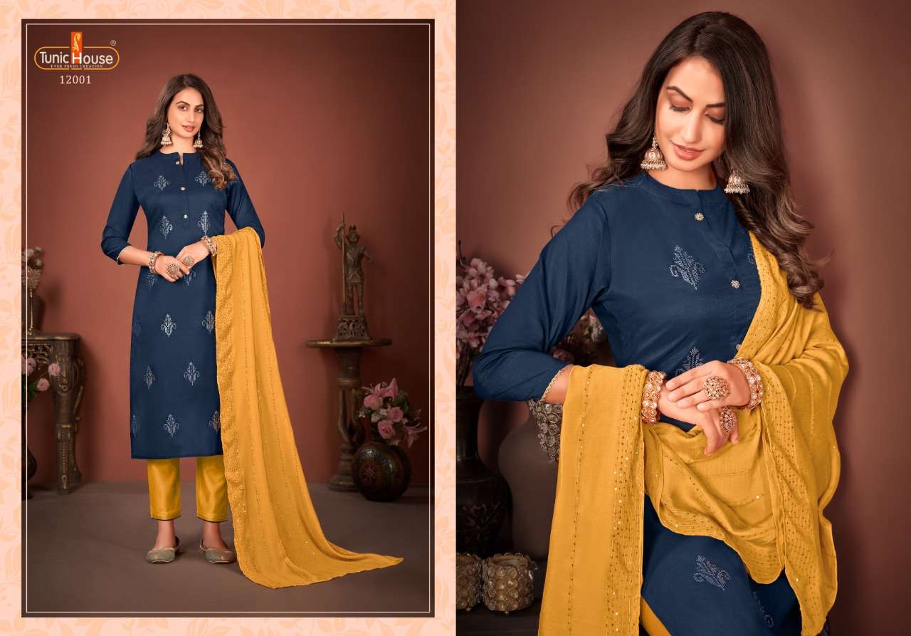 Tunic House Meraki catalog Ready Made Top Bottom with Duptta 