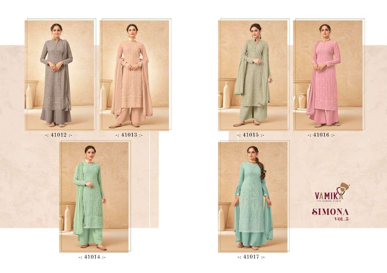 Vamika Simona Vol 3  catalog Georgette Ready Made Salwar Suit 