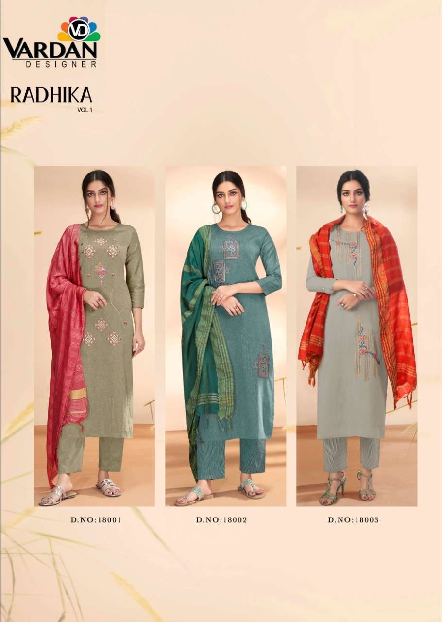 Vardan Radhika Vol 1 Catalog Festive Wear Readymade Top Bottom With Dupatta