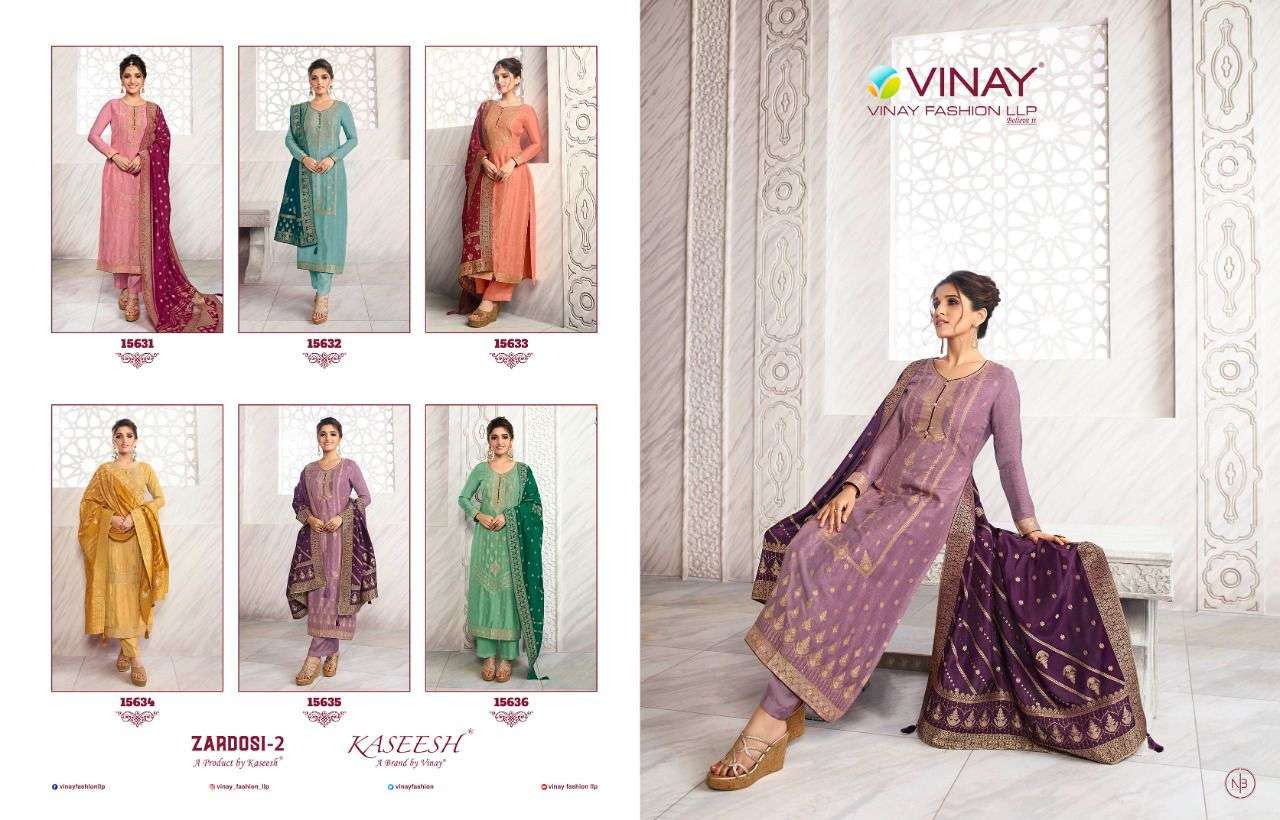 Vinay Fashion Kaseesh Zardosi Vol 2 Catalog Heavy Designer Wear Dress Materials 