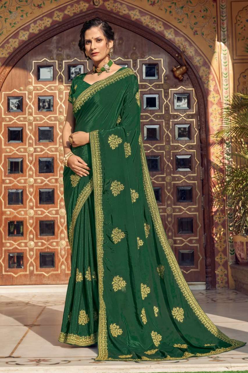 Ynf Angad Silk Catalog Embroidery Work Saree 