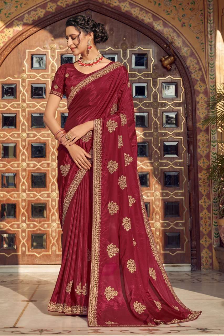 Ynf Angad Silk Catalog Embroidery Work Saree 
